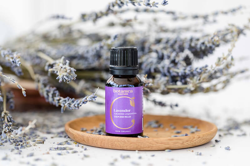 Lavender Oil and Lavender flowers