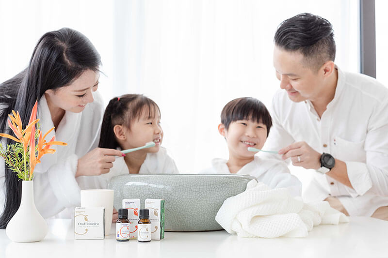 Happy Family using Oral Botanica Products